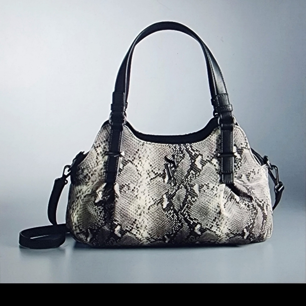 Simply Vera Vera Wang Buena Satchel Bag Snake Print
